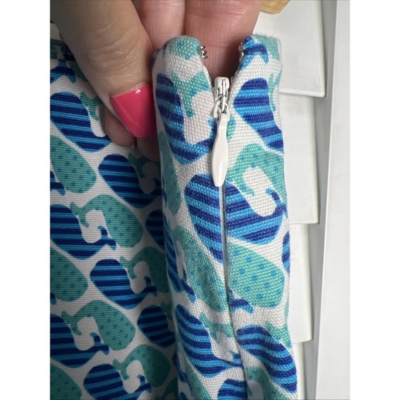 Talbots Whale Print Stretch Cotton Pencil Skirt Women's Size 8 - Picture 3 of 6